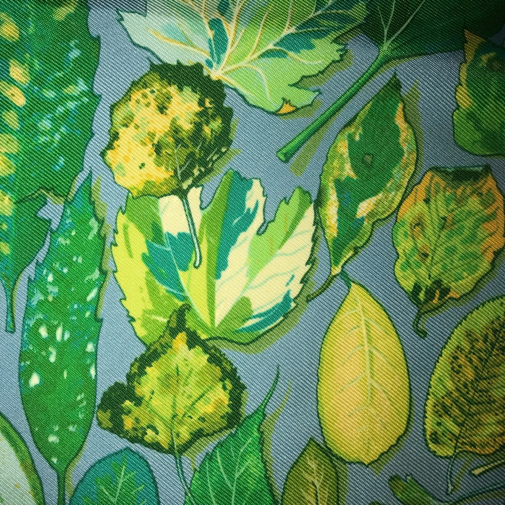 Hermès Silk Light Blue Scarf/Pocket Square - Picture 3 of 6